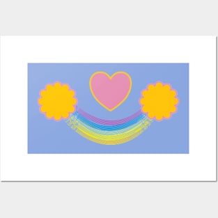 Rainbow smile Posters and Art